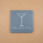 Laser Engraved Slate Drink Coasters - Party Humor