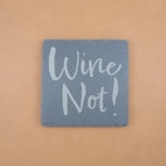 Laser Engraved Slate Drink Coasters - New Wine