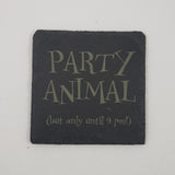 Laser Engraved Slate Drink Coasters - Party Humor