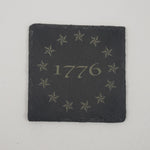 Laser Engraved Slate Drink Coasters - Patriot