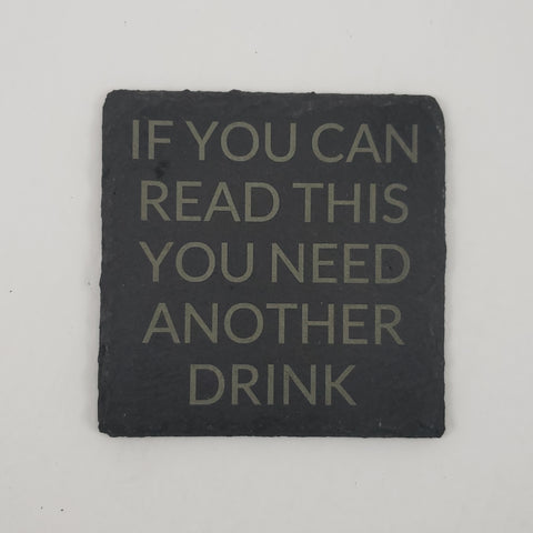 Laser Engraved Slate Drink Coasters - Coaster Comedy