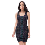 Purple Reptile Bodycon Dress