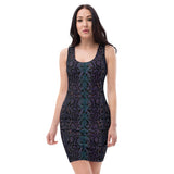 Purple Reptile Bodycon Dress