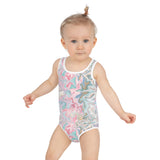 Pink Marble Kids Swimsuit