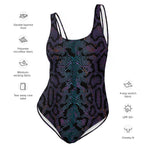 Purple Reptile One-Piece Swimsuit