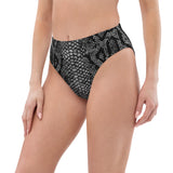 Silver Reptile High-Waisted Bikini Bottom