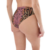 Pink Reptile High-Waisted Bikini Bottom