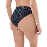 Purple Reptile High-Waisted Bikini Bottom