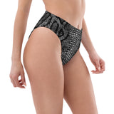 Silver Reptile High-Waisted Bikini Bottom