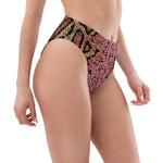 Pink Reptile High-Waisted Bikini Bottom