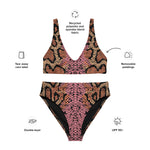 Pink Reptile High-Waisted Bikini Set