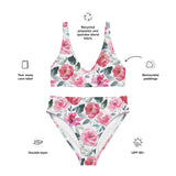 Floral High-Waisted Bikini Set