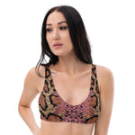 Pink Reptile Padded Bikini Top