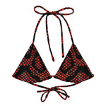 Scarlet Reptile String Bikini Top