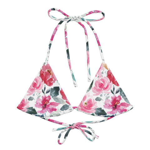 Floral String Bikini Top