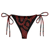 Scarlet Reptile String Bikini Bottom