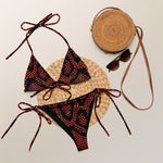 Scarlet Reptile String Bikini Set