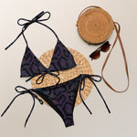 Purple Reptile String Bikini Set