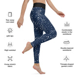 Starry Night Black Band Yoga Leggings