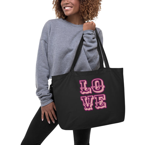 Love Large Organic Tote Bag