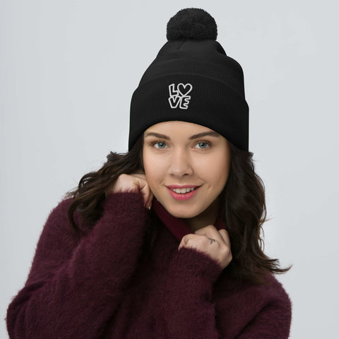 L<3VE Pom-Pom Beanie