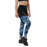 Blue Marble Sports Leggings