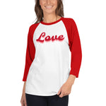 Love 3/4 Sleeve Raglan Shirt