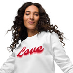 Love Unisex Organic Raglan Sweatshirt